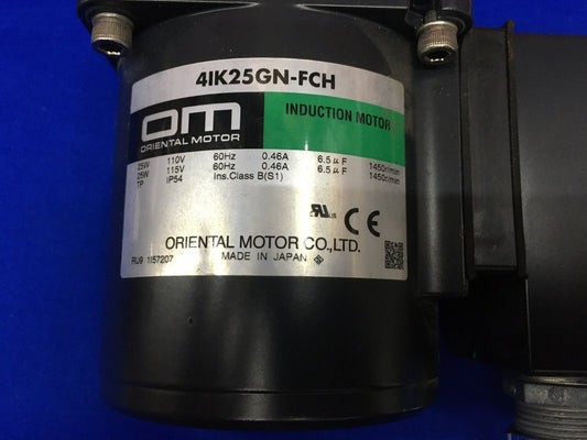 ORIENTAL MOTOR 4IK25GN-FCH INDUCTION MOTOR WITH 4GN12.5KA GEAR HEAD