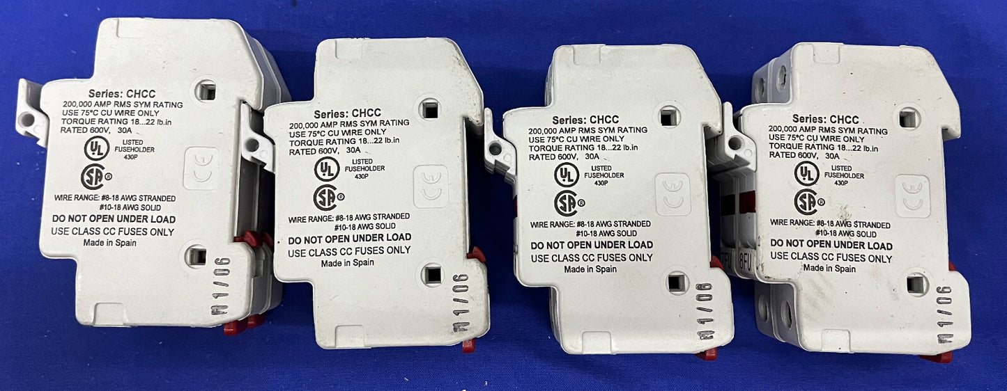 BUSSMANN ® CHCC2D1 / SÉRIE CHCC, PORTE-FUSIBLE 2 PÔLES 600 V 30 A - 1 LOT QTE 4