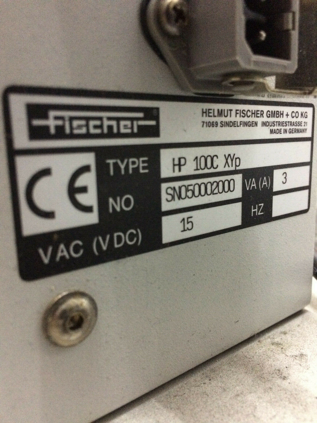 Helmut Fischer GMBH HP 100C XYP Nanoindentation MEASUREMENT SYSTEM-PARTS/REPAIR