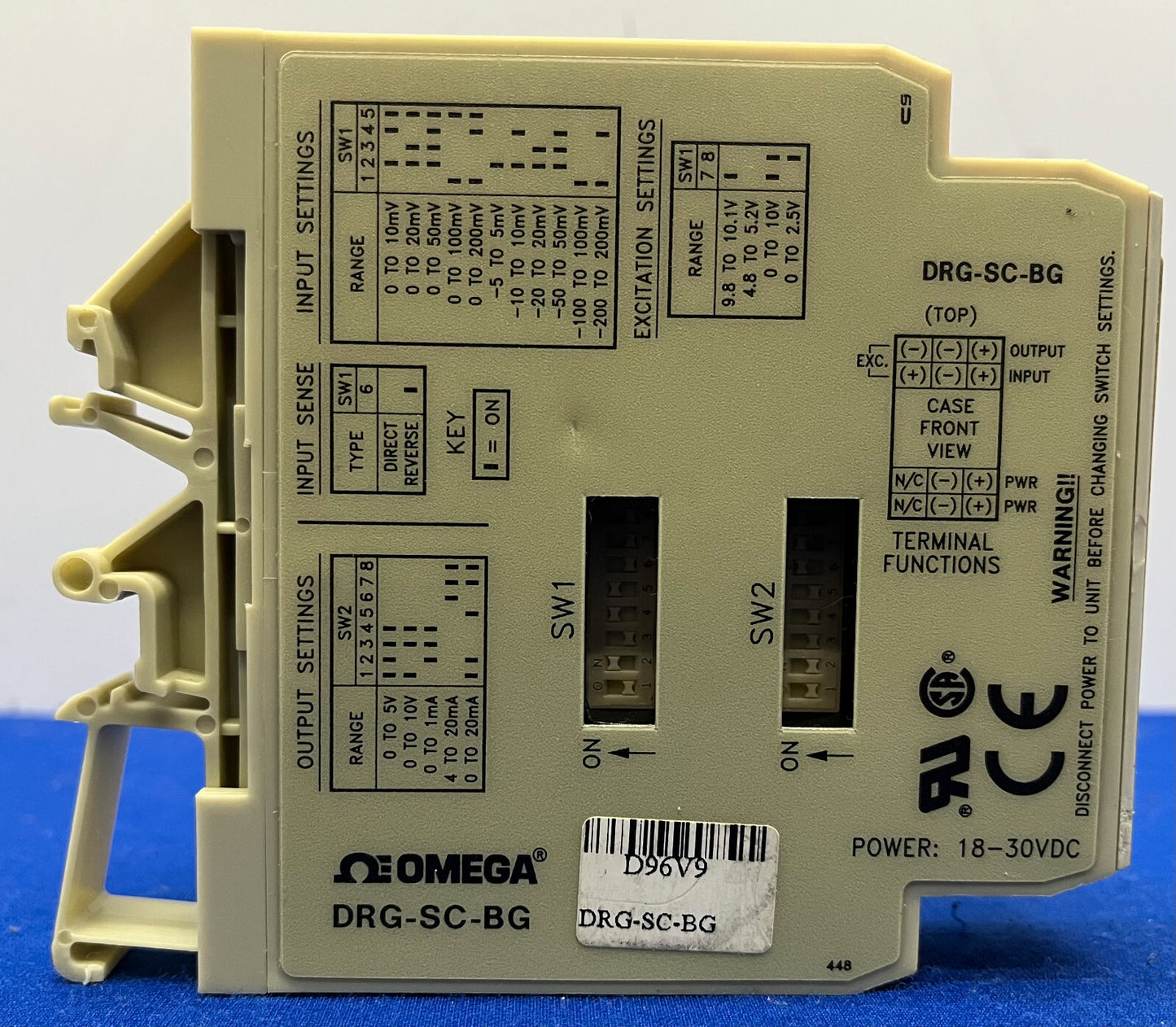 OMEGA DRG-SC-BG BRIDGE INPUT SIGNAL CONDITIONER