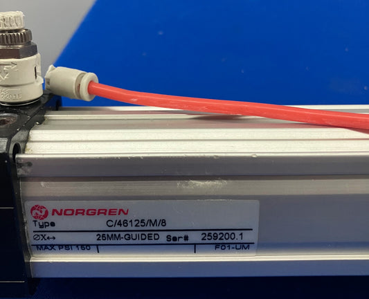 NORGREN RODLESS CYLINDER 25MM GUIDE C/46125/M/8 WITH PNUEMATIC SWITCH