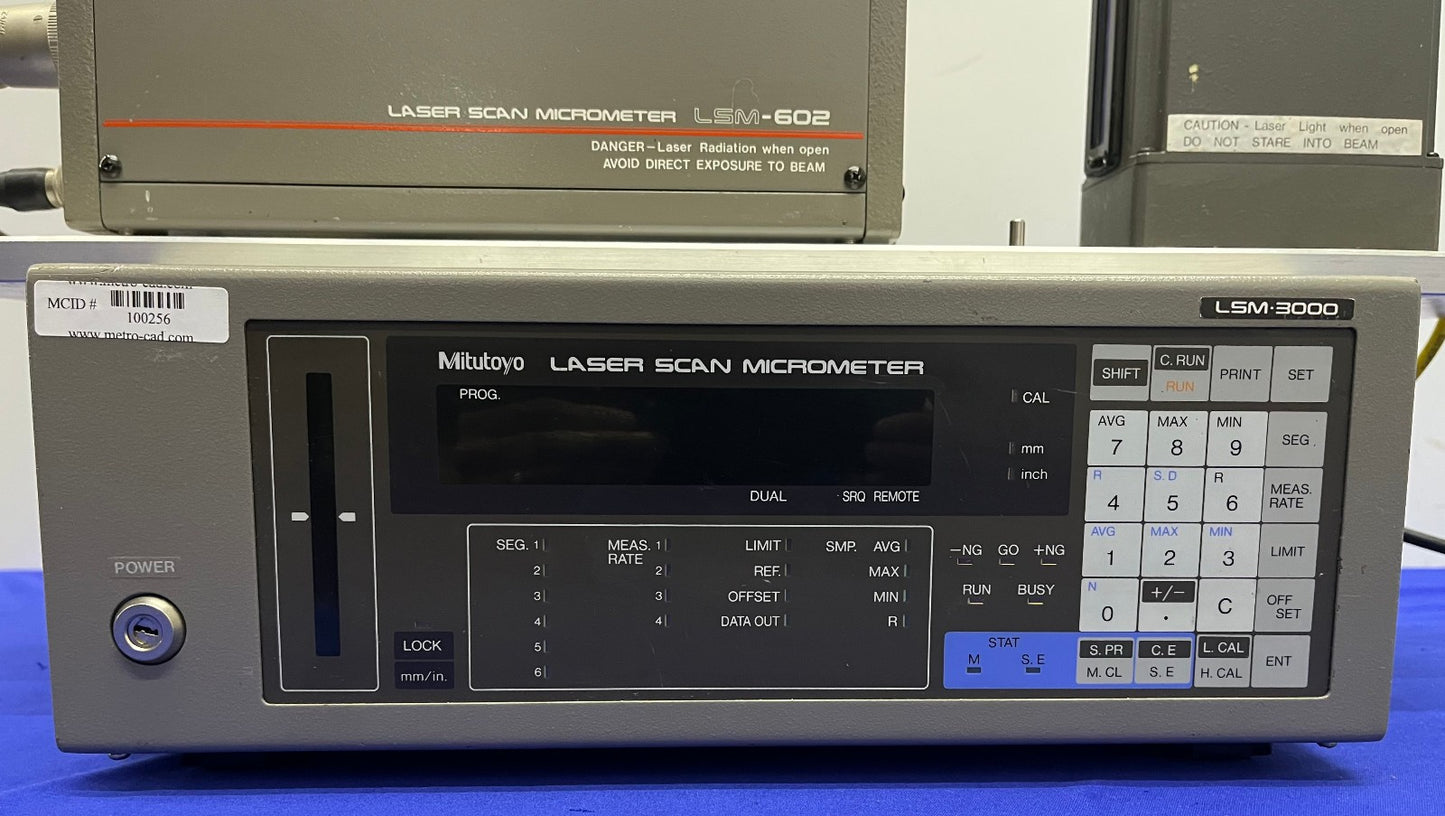 MITUTOYO LSM-3000 / LSM-602 LASER SCAN MICROMETER  FOR PARTS/REPAIR