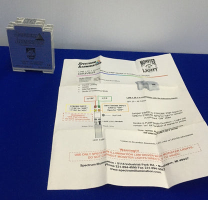 SPECTRUM ILLUMINATION LDM SP1.25-1 REV F ADAPTER LIGHT CONTROLLER STROBE