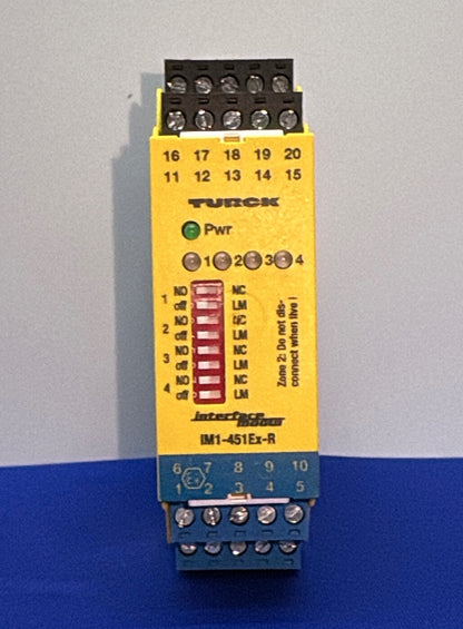 TURCK IM1-451Ex-R ISOLATING SWITCHING AMPLIFIER 4-CH LED INDICATOR