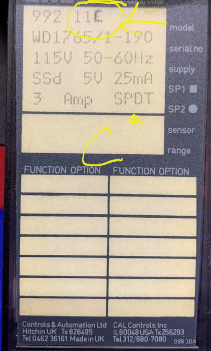 Danaher Cal Controls 9900 Temperature Controller  992.11C 99211C Degrees C
