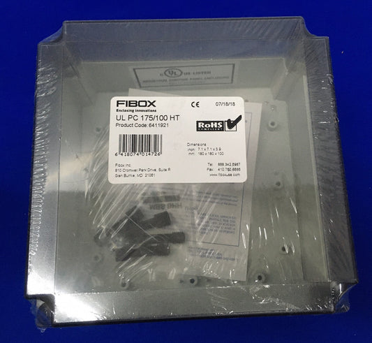 FIBOX UL PC 175/100 HT / 6411921 ENCLOSURE PC DIMENSIONS 7.1" X 7.1" X 3.9"
