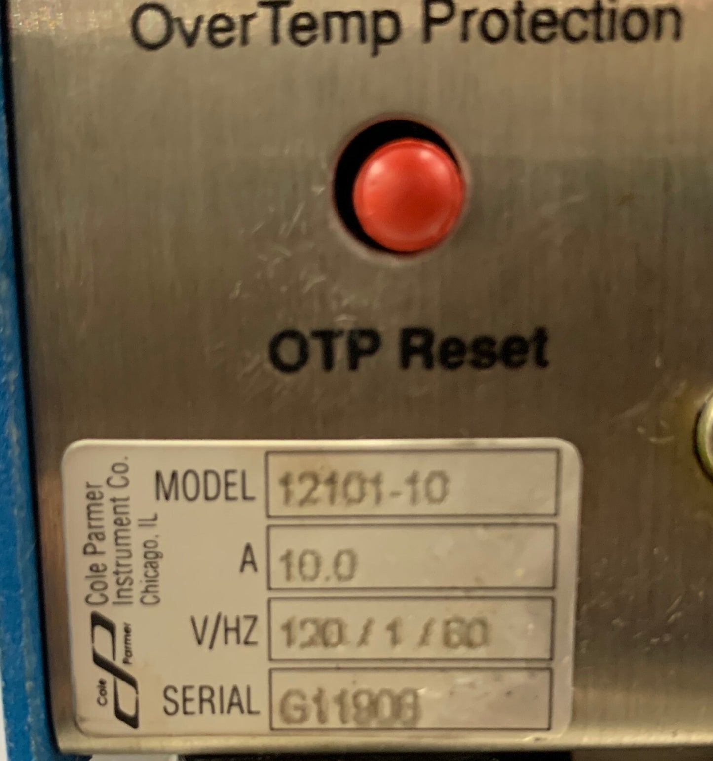 COLE-PARMER POLYSTAT 12101-10 HEATED BATH RE-CIRCULATOR POWER UP ONLY FOR TEST