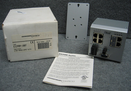 CONTEMPORARY CONTROLS CRTLINK EICP8M-100T 8 PORT MANAGED COMPACT SWITCH