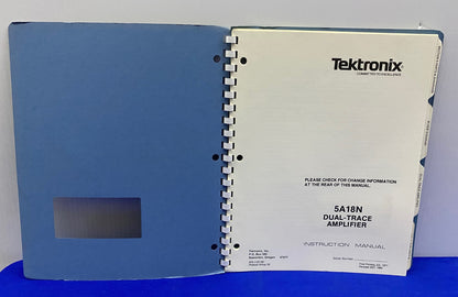 TEKTRONIX ® 5A18N / 070-1137-00 DUAL-TRACE AMPLIFIER INSTRUCTION MANUAL