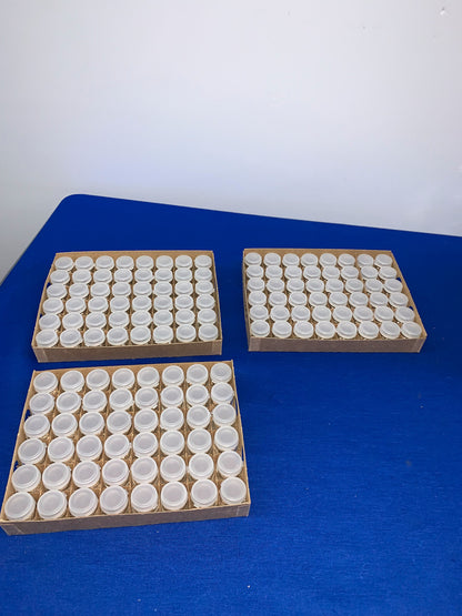 WHEATON 225532 4 ML SAMPLE BOTTLE CLEAR W/ PLASTIC SNAP CAP, 144 IN EACH BOX (2)