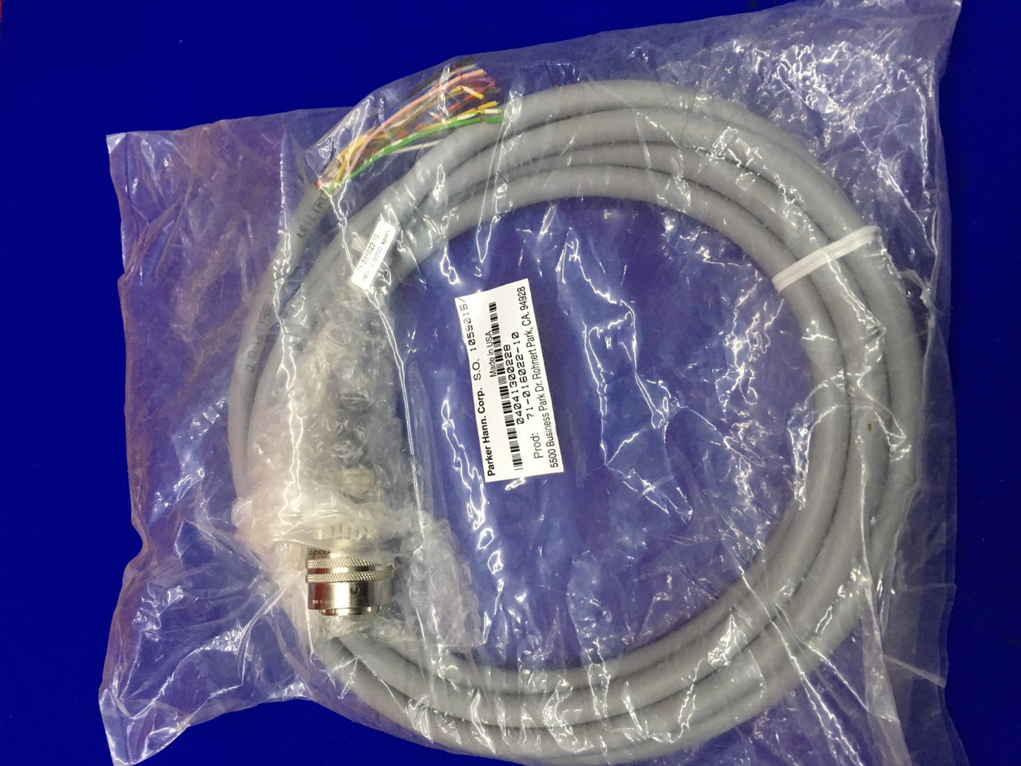 Parker Hannifin Corp. 10' cord. Model 71-016022-1. S.O. 1059016. New.
