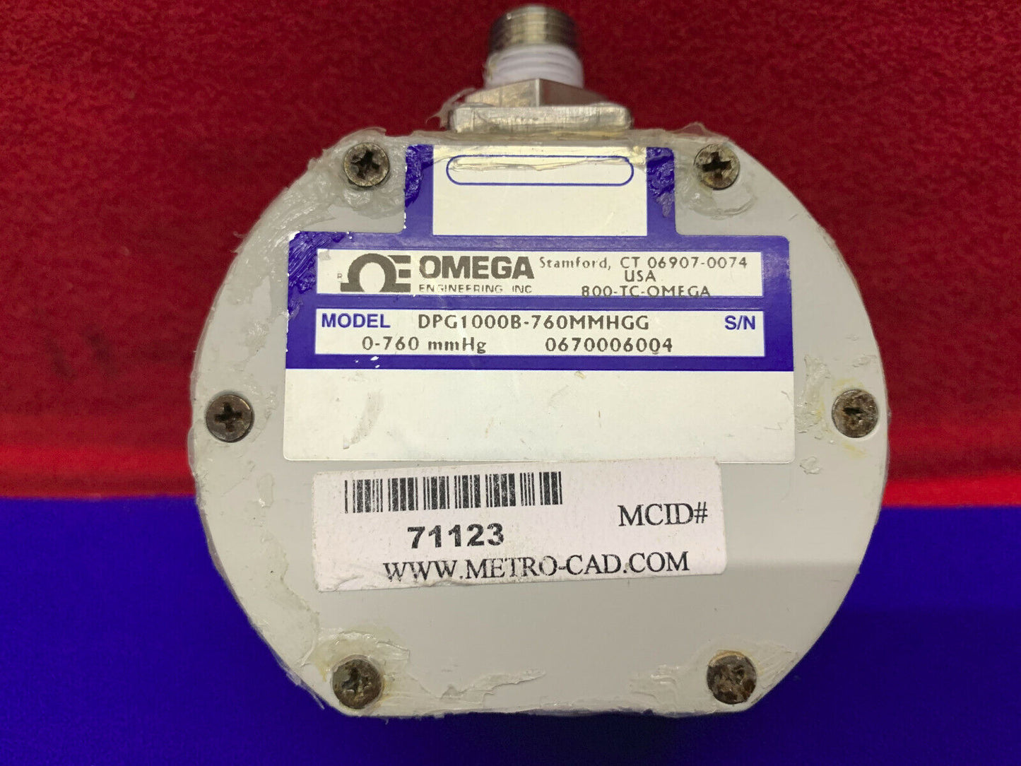 OMEGA DPG1000B - 760MMHGG DIGITAL GAGE GAUGE SHOWS COSMETIC WEAR MISSING BUTTON