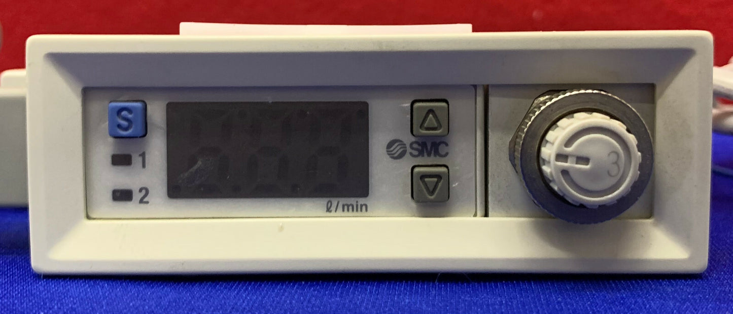 1 Lot Qty of 2 - SMC Digital Flow Switch PFM750S-N01L-E  FLOW RATE 1-50L