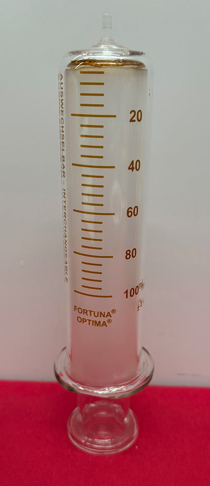 FORTUNA OPTIMA® 100ml GLASS SYRINGE GLASS LUER TIP