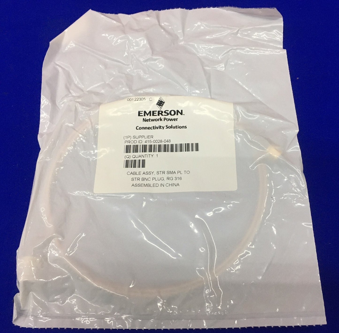 EMERSON NETWORK POWER CONNECTIVITY SOLUTIONS 415-0028-048 CÂBLE RF 