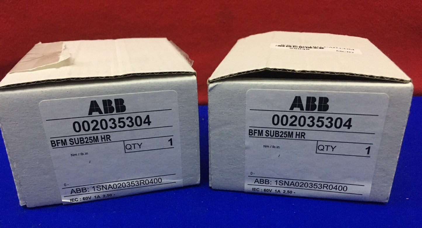 LOT OF 2 ABB ENTRELEC 002035304 BFM SUB25M HR 20353-04 TERMINAL CONNECTOR MODULE