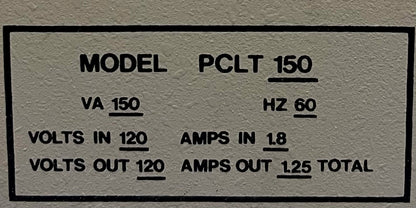 LINETAMER PCLT 150 POWER LINE CONDITIONER 150VA 60HZ IN 120 OUT 120