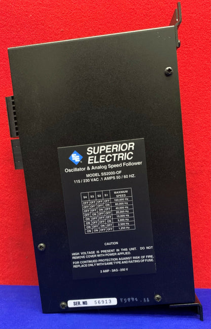 Oscillateur et suiveur de vitesse analogique Superior Electric SLO-SYN 2000 SS2000-OF