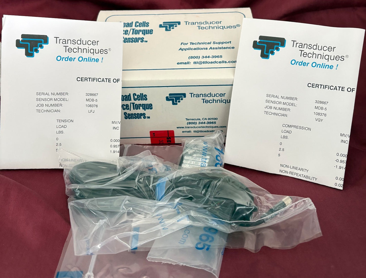 TRANSDUCER TECHNIQUES MDB-5 MINI LOAD CELL 5LBS
