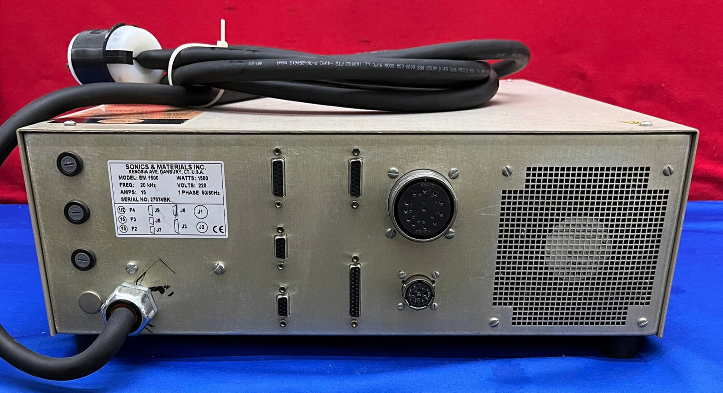 PARTS/REPAIR SONICS & MATERIALS EM 1500 MICROSONIC PROCESSOR WELDER CONTROLLER
