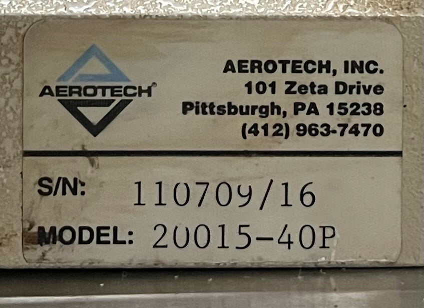 AEROTECH ATS20015 & 20015-40P MOTORIZED X-Y LINEAR STAGE APPROX 150MM 6" TRAVEL