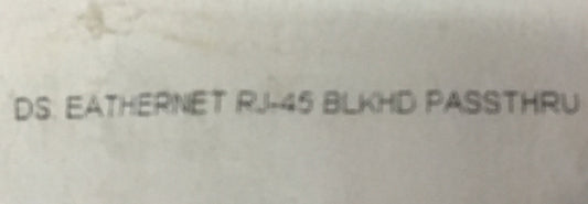 TE CONNECTIVITY RJ-45 EATHERNET BLACK PASS THROUGH PASSTHRU JACK BULKHEAD