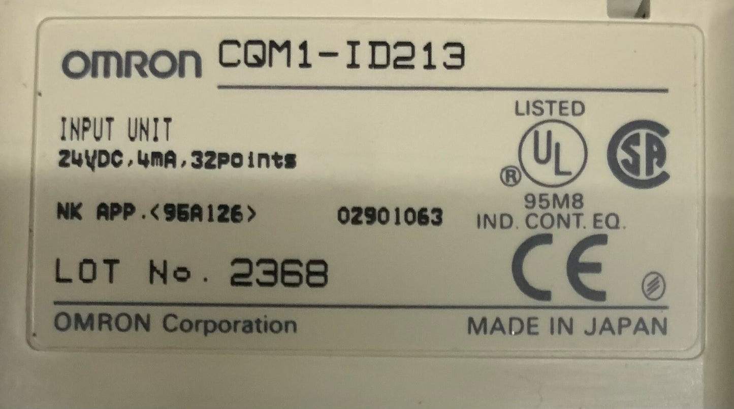 Omron (3) CQM1-OD212 / CQM1-ID213 / CQM1-ID212 PLC Moduli Schede Relè