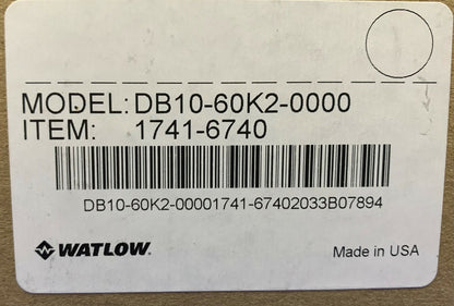 Watlow DIN-A-Mite Power Switching Device DB10-60K2-0000 Control Input/Output