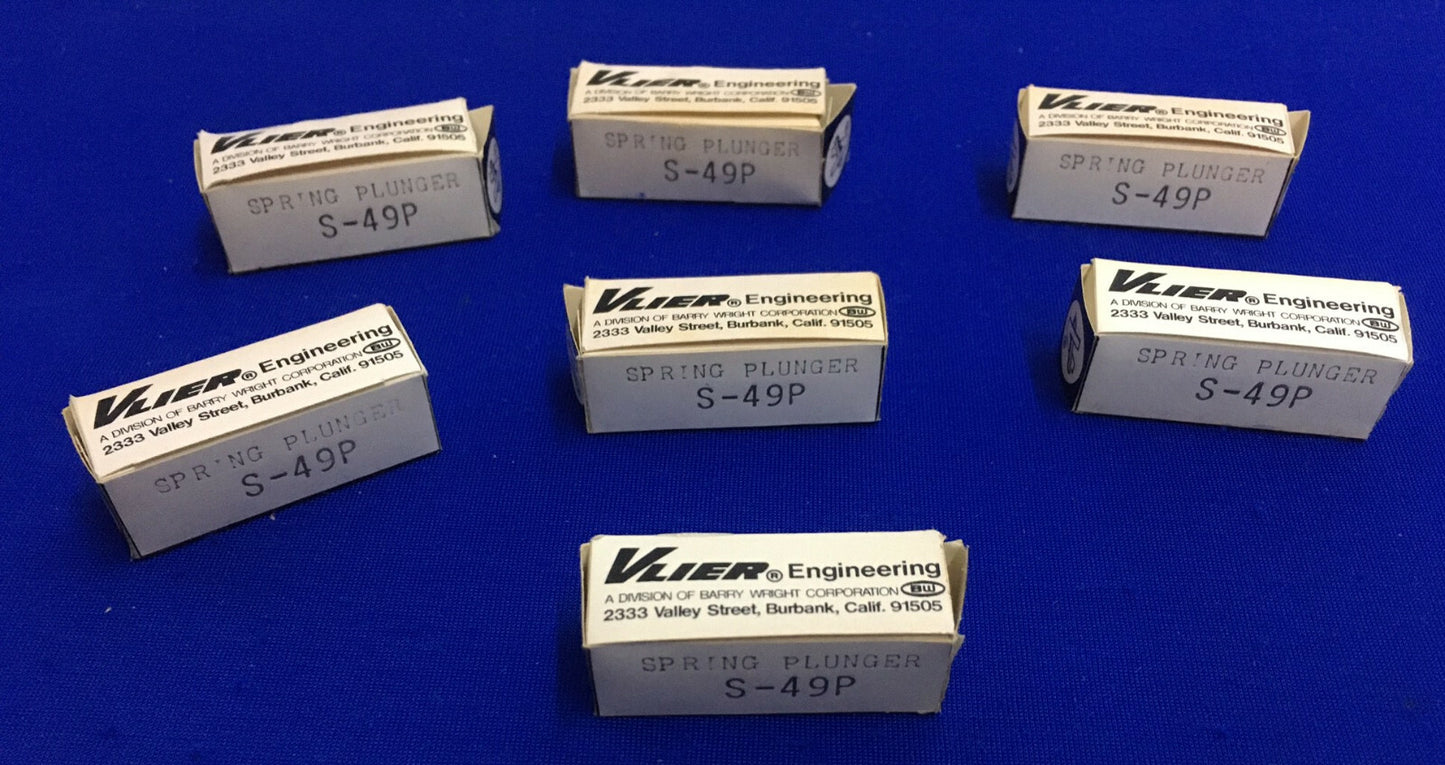 VLIER ENGINEERING S-49P SPRING PLUNGER #6-32  0.5 TO 1.5 END FORCE LBS