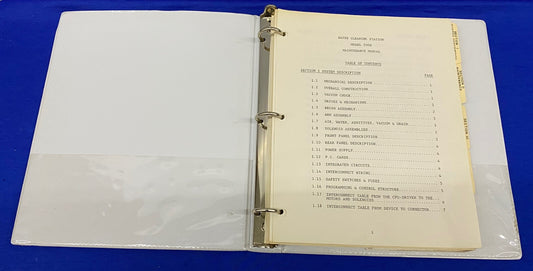 MICRO AUTOMATION MODEL 2006 WAFER CLEANING STATION MAINTENANCE MANUAL