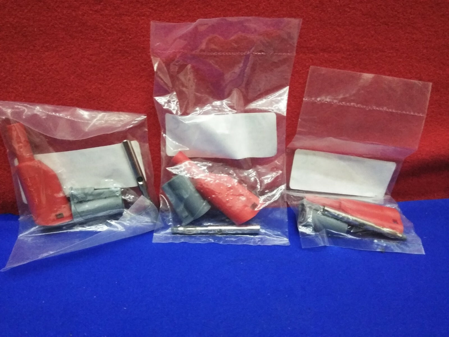 LOT OF 3 - TENMA 76-006 BANANA PLUG, RED. DIY SAFETY PLUG RED