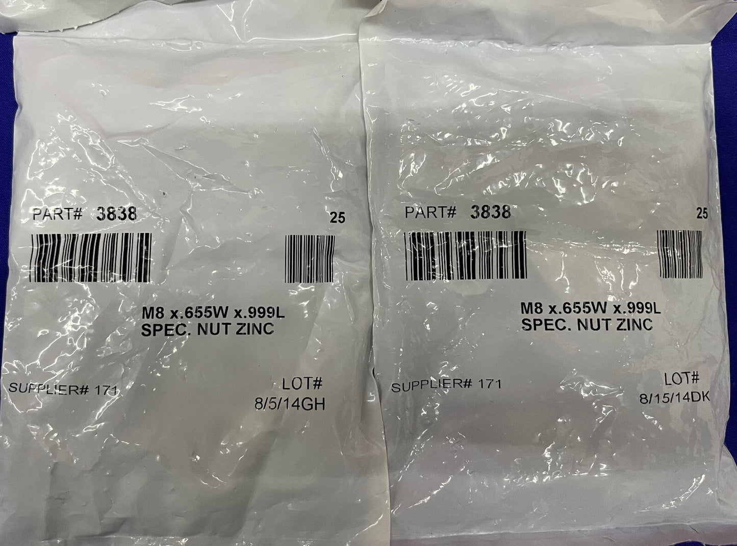 QTY 50 80/20 3838 Slide T-Nut & QTY 50 13-8316 M8-1.25x16 Button Soc Cap