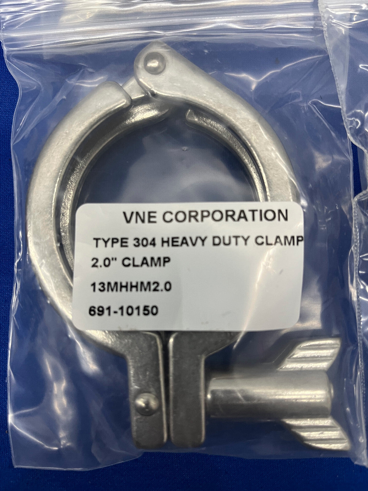 DADO AD ALETTE VNE 304SS MORSETTO SANITARIO PER IMPIEGHI PESANTI 2,0" 13MHHM2,0 691-10150 QTY 5
