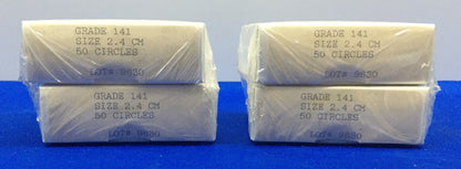 2 PKGS OF 2 BOXES EACH AHLSTROM PAPER FILTER GRADE 141,2.4CM 50 CIRCLES PER BOX