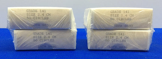 2 PKGS OF 2 BOXES EACH AHLSTROM PAPER FILTER GRADE 141,2.4CM 50 CIRCLES PER BOX