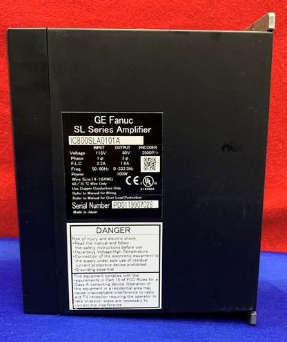 GE Fanuc SL Series Amplifier Driver Servo IC800SLA0101A (Missing Cover)