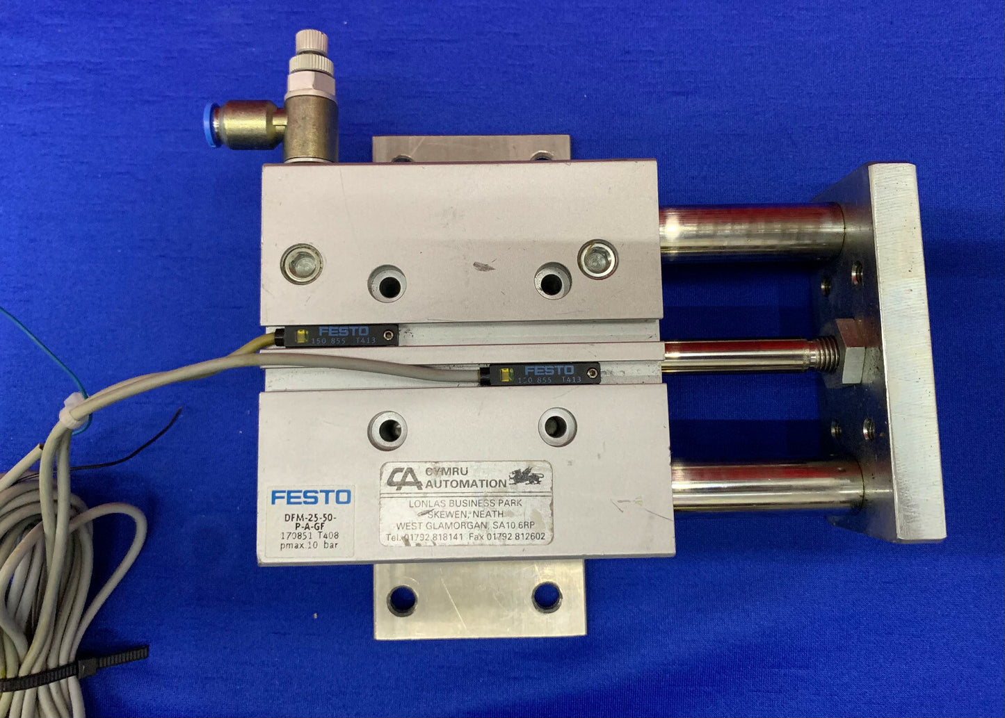 Festo DFM-25-50-P-A-GF Cylinder Guided Drive W/Sensor Proximity Sensors