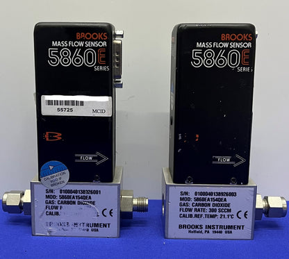 BROOKS INSTRUMENTS 5860E 5860EA154QEA  MASS FLOW SENSOR - 1 LOT QTY 2