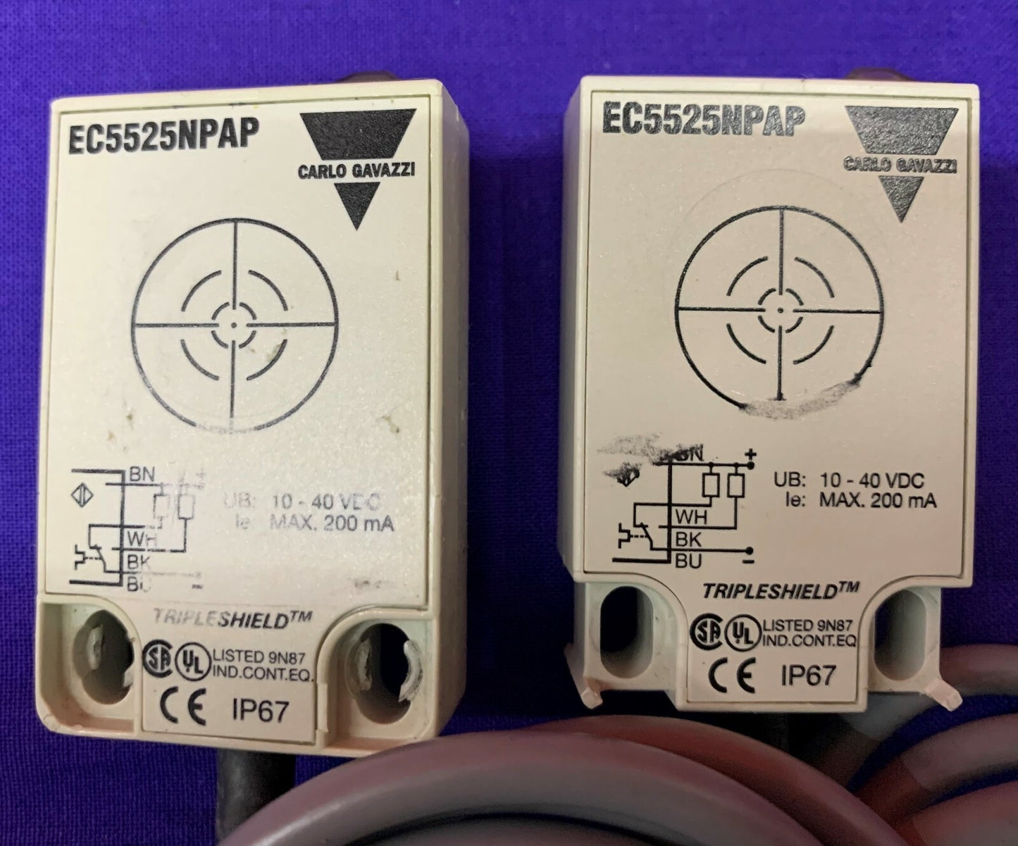 QTY 2 - Carlo Gavazzi EC5525NPAP Sensori di prossimità capacitivi 