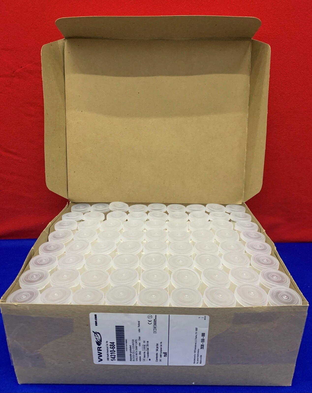 VWR Disposable Vials 14310-684 (Clear) with Snap Caps (Natural)