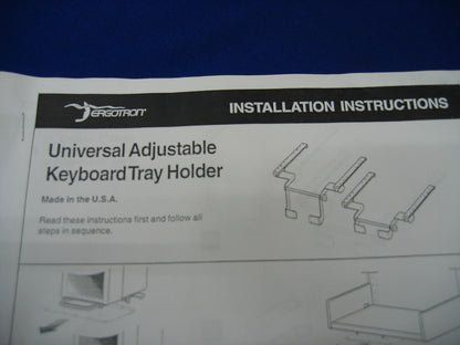 ERGOTRON MODEL 75-054-009-01 UNIVERSAL ADJUSTABLE KEYBOARD TRAY HOLDER BLACK