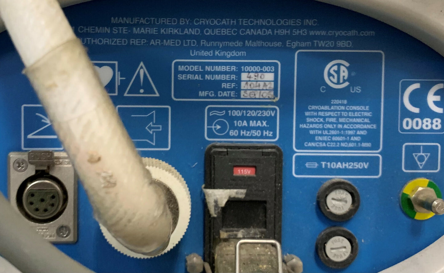 CRYOCATH 10000-003 CRYO ABLATION CATHETER CRYOSURGICAL SYSTEM (PARTS AND REPAIR)