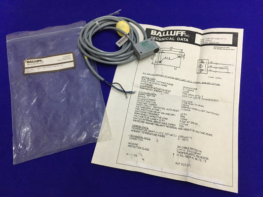 BALLUFF BOS-34K-PS-9-XB-M1-C3 10' CORD PHOTOELECTRIC SENSOR