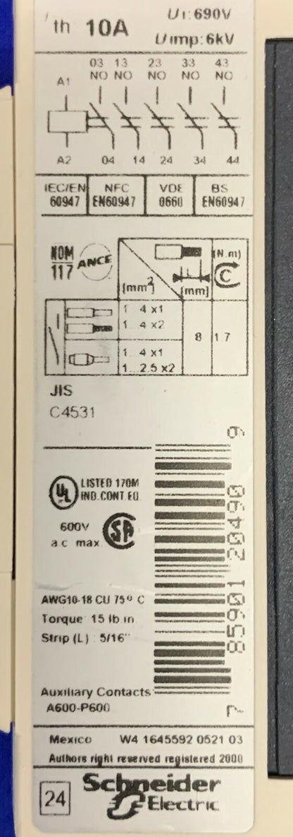 Lot of 2 Schneider Square D Telemecanique CAD50G7 Control Relay