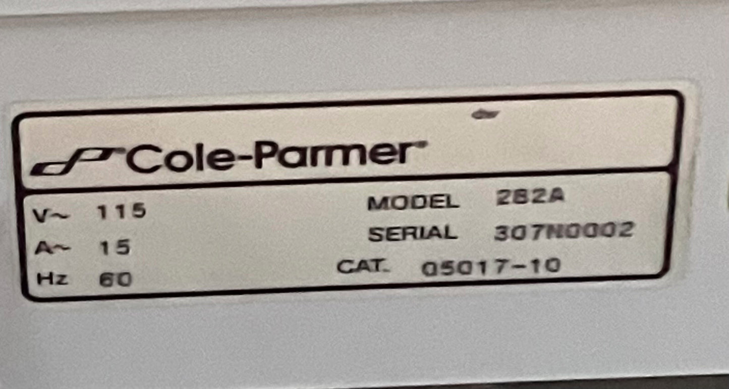 COLE PARMER STABLE TEMP VACUUM OVEN 282A  115V 15A 60HZ CAT. 05017-10