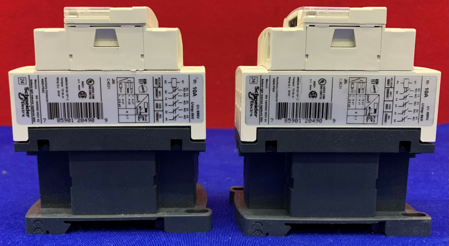 Lot of 2 Schneider Square D Telemecanique CAD50G7 Control Relay