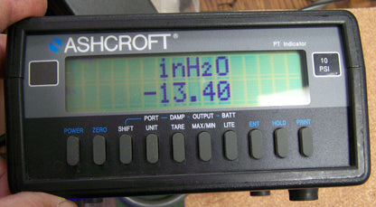 Ashcroft® PT DIGITAL PRESSURE INDICATOR BENCH TOP TEMP RANGE 32° to 120°F