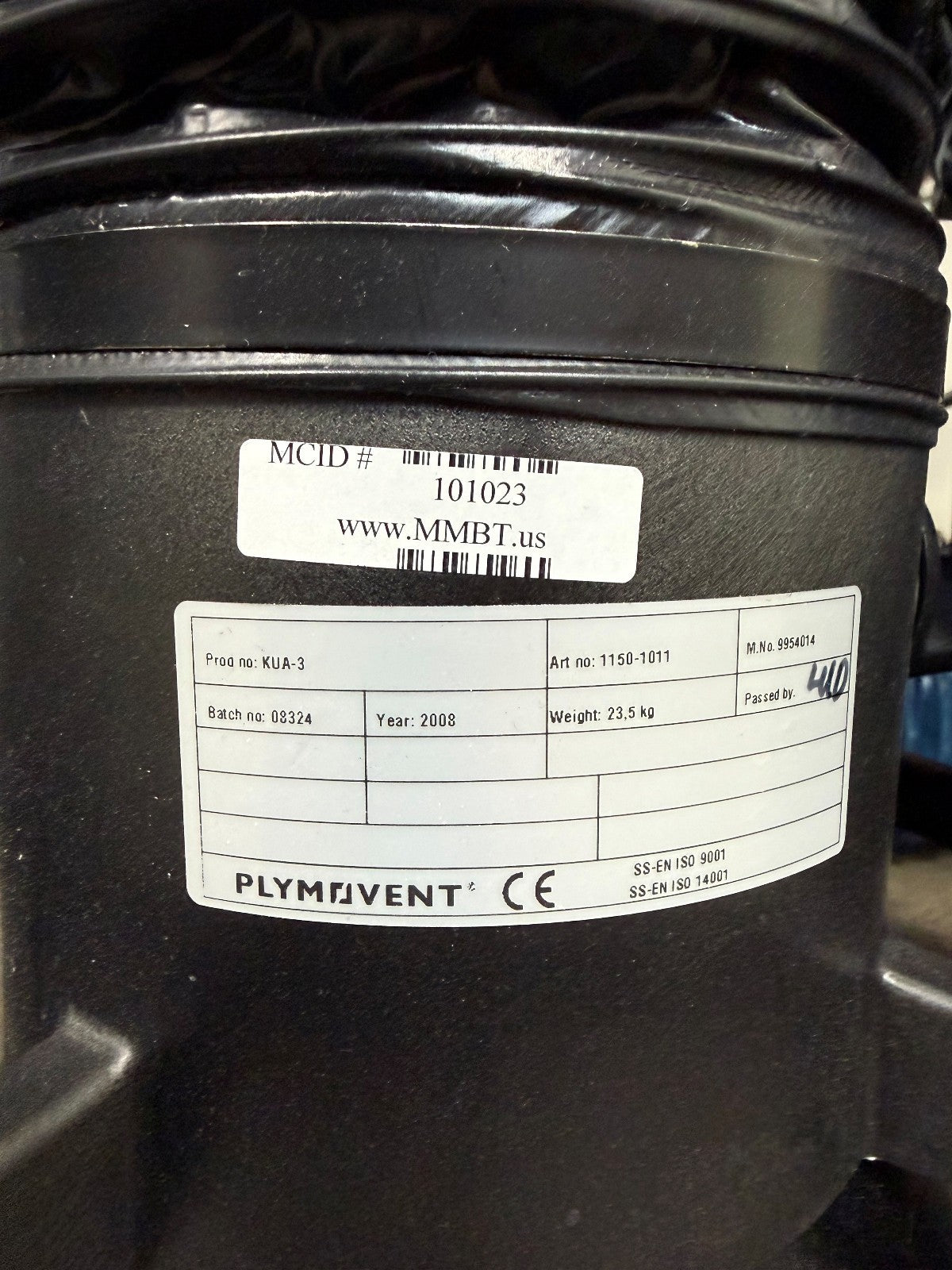 Plymovent KUA-3 8' FUME EXTRACTION ARM 9951014 1150-1011