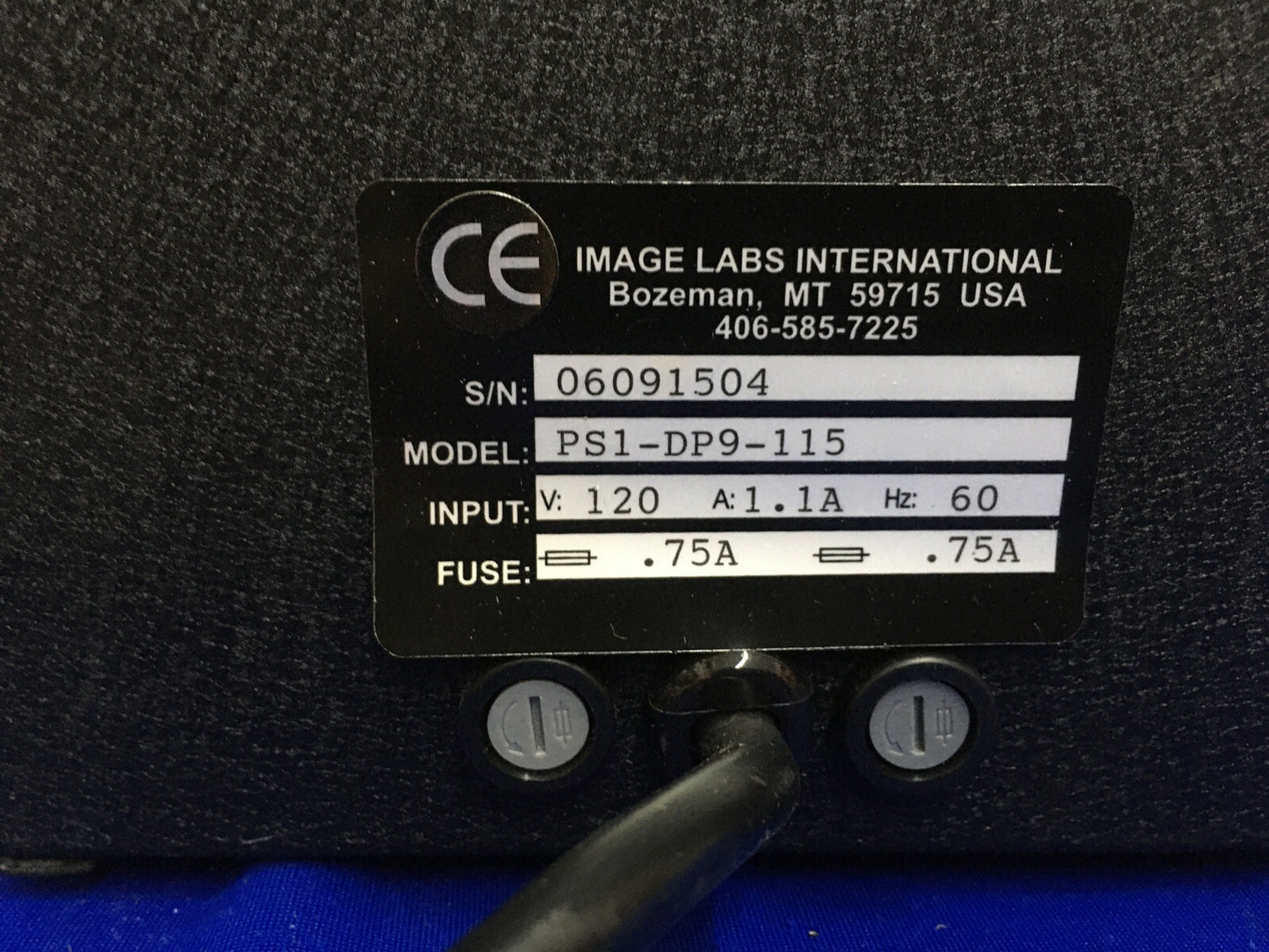 IMAGE LABS INTERNATIONAL PS1-DP9-115 CCD CAMERA LINEAR POWER SUPPLY