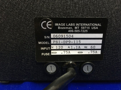 IMAGE LABS INTERNATIONAL PS1-DP9-115 CCD CAMERA LINEAR POWER SUPPLY